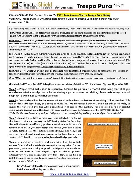 Climate-Shield - Trespa Pura Vertical Installation Guidelines Over Plywood_Page_1