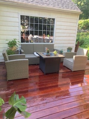 Mataverde Jatoba deck seating and relaxing area